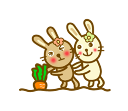 Sticker of a good friend rabbit sticker #12099791