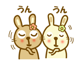 Sticker of a good friend rabbit sticker #12099794