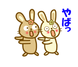 Sticker of a good friend rabbit sticker #12099799