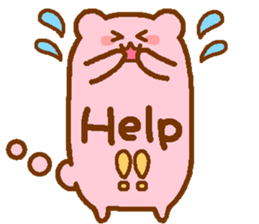 word of pink bear sticker #12100240