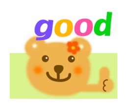 Friendly sticker of bear sticker #12100454