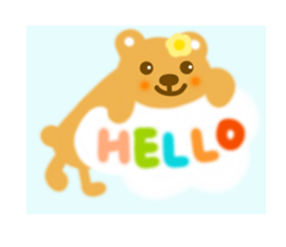 Friendly sticker of bear sticker #12100459