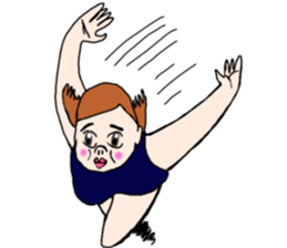 Cheerful large person sticker #12101031