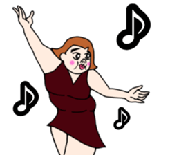 Cheerful large person sticker #12101032