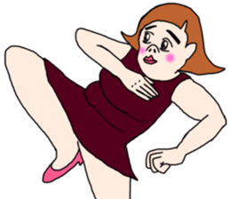 Cheerful large person sticker #12101033