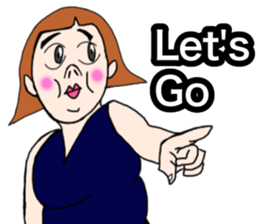 Cheerful large person sticker #12101047