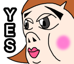 Cheerful large person sticker #12101048