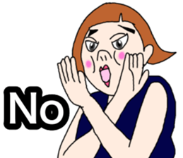 Cheerful large person sticker #12101049