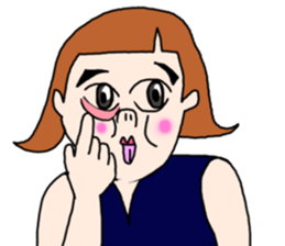 Cheerful large person sticker #12101053