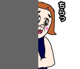 Cheerful large person sticker #12101055