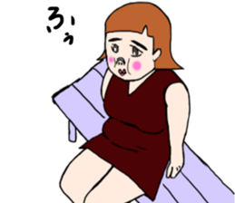 Cheerful large person sticker #12101059