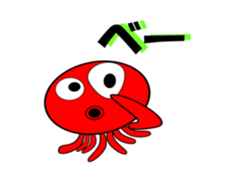 It is a octopus to move.(ver2) sticker #12101639