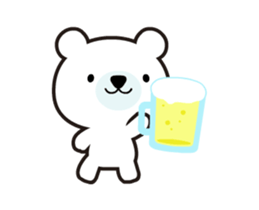 Polar bear that moves sticker #12102035