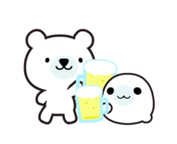 Polar bear that moves sticker #12102036