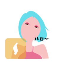 "Akari" EDM queen avatar sticker #12102270