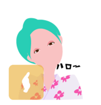 "Hana" Kimono queen avatar in summer sticker #12102334