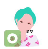 "Hana" Kimono queen avatar in summer sticker #12102335