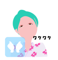 "Hana" Kimono queen avatar in summer sticker #12102336