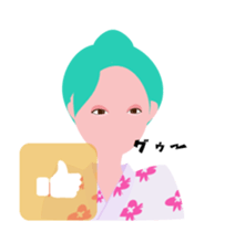 "Hana" Kimono queen avatar in summer sticker #12102339