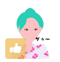 "Hana" Kimono queen avatar in summer sticker #12102339