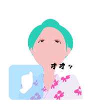 "Hana" Kimono queen avatar in summer sticker #12102341