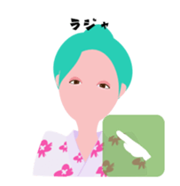 "Hana" Kimono queen avatar in summer sticker #12102345