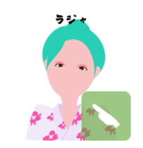 "Hana" Kimono queen avatar in summer sticker #12102345