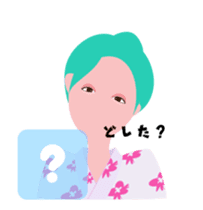 "Hana" Kimono queen avatar in summer sticker #12102346