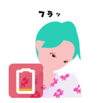 "Hana" Kimono queen avatar in summer sticker #12102348