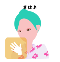 "Hana" Kimono queen avatar in summer sticker #12102354