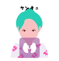 "Hana" Kimono queen avatar in summer sticker #12102357