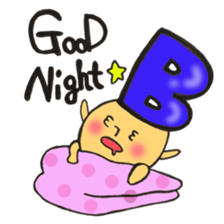 Blood type series Mr. B mushroom sticker #12102360