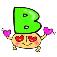 Blood type series Mr. B mushroom sticker #12102363