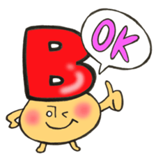 Blood type series Mr. B mushroom sticker #12102364