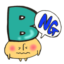 Blood type series Mr. B mushroom sticker #12102365