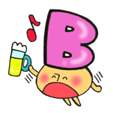 Blood type series Mr. B mushroom sticker #12102366