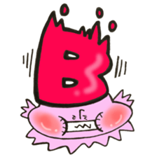 Blood type series Mr. B mushroom sticker #12102371