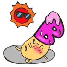 Blood type series Mr. B mushroom sticker #12102375