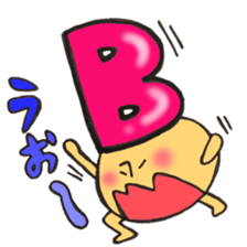 Blood type series Mr. B mushroom sticker #12102382