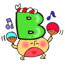 Blood type series Mr. B mushroom sticker #12102383