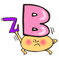 Blood type series Mr. B mushroom sticker #12102387