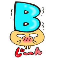Blood type series Mr. B mushroom sticker #12102389