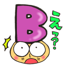 Blood type series Mr. B mushroom sticker #12102394