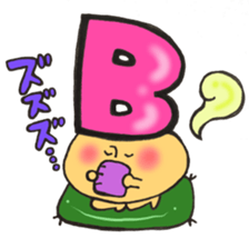 Blood type series Mr. B mushroom sticker #12102395