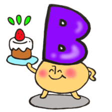 Blood type series Mr. B mushroom sticker #12102396