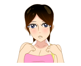 Cartoon lady (anime) sticker #12102646