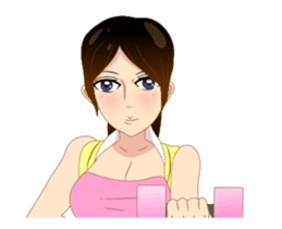 Cartoon lady (anime) sticker #12102647