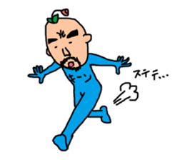 Make one flower bloom on the earth sticker #12103986