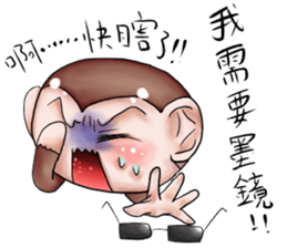 Monkey is so funny!!!_2_Summer time! sticker #12104512