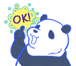 dot panda sticker #12104570